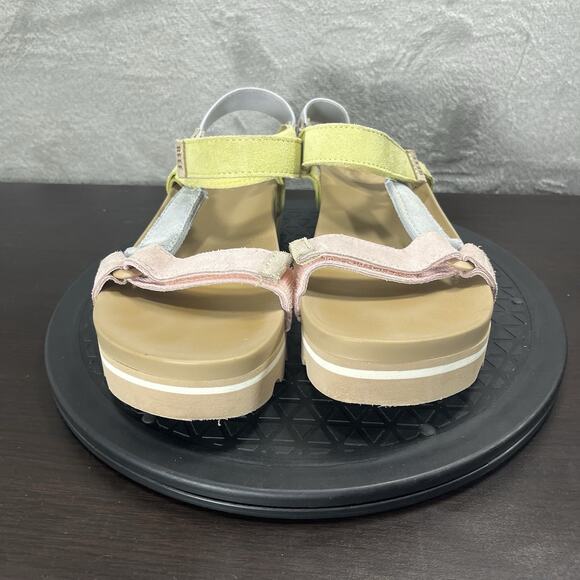 Reef Cushion Womens Size 8.5 Rem Hi Platform Strap Multicolor Meringue Sandals - Picture 2 of 11